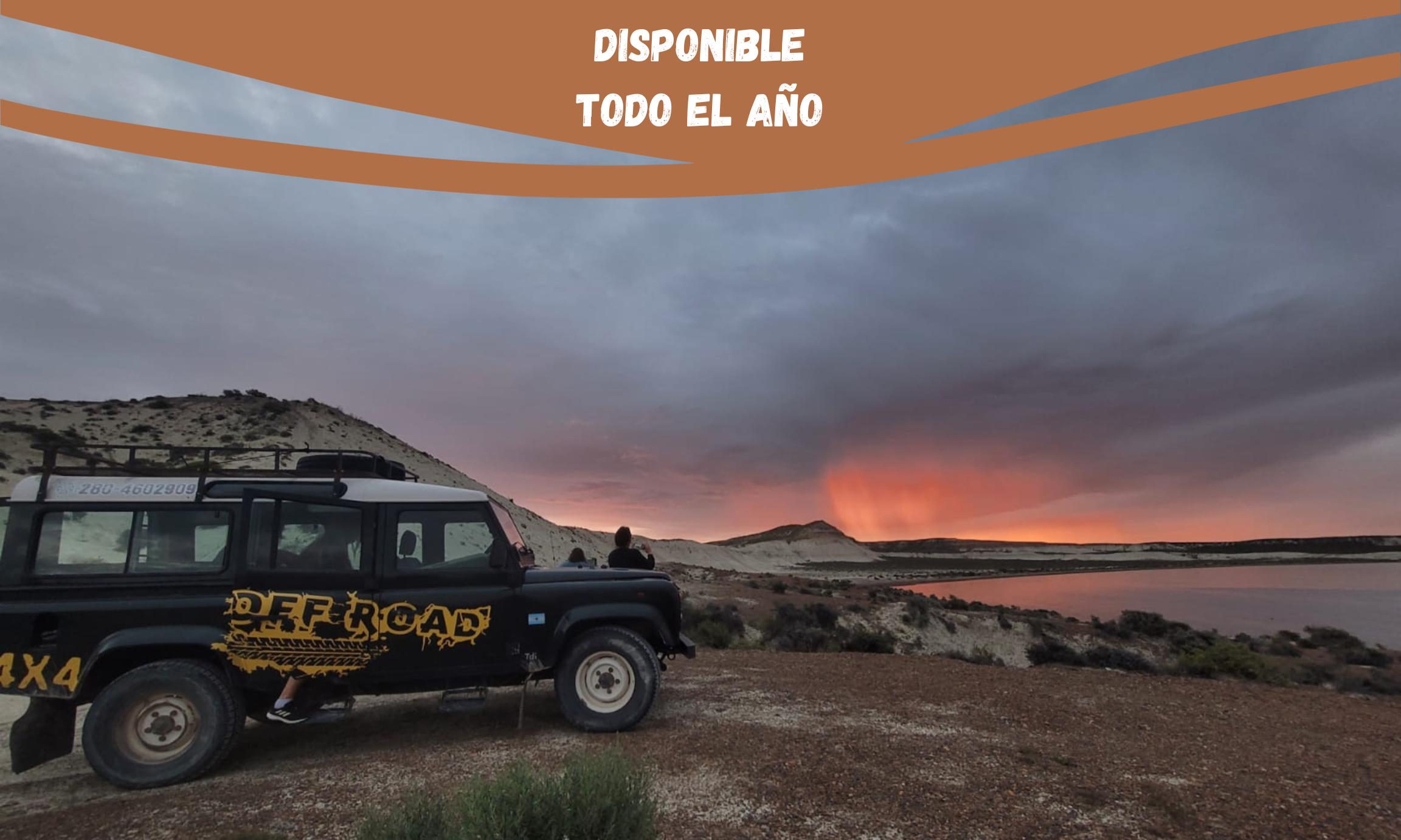 Saludo al Sol - 4x4 en Cerro Avanzado al atardecer con picada